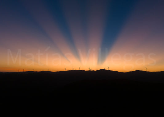 Rayos Crepusculares sobre las Sierras