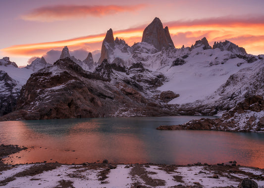 Fitz Roy al Atardecer desde Laguna de los Tres